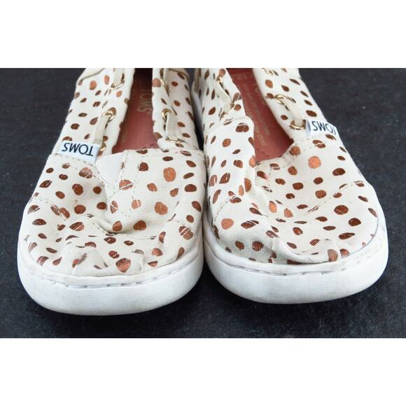 Toms Toddler Girls 12.5 Medium‎ Beige Flats Fabric - Picture 2 of 8